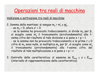 Calcolo Numerico - 2 - Numeri Di Macchina