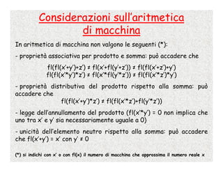 Calcolo Numerico - 2 - Numeri Di Macchina