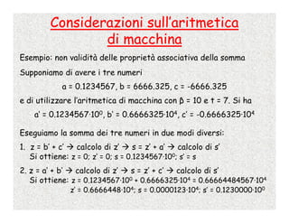 Calcolo Numerico - 2 - Numeri Di Macchina