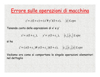 Calcolo Numerico - 2 - Numeri Di Macchina