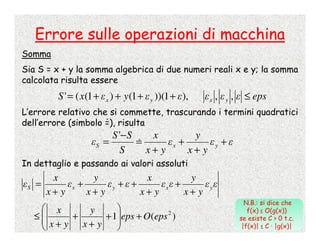Calcolo Numerico - 2 - Numeri Di Macchina