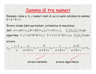 Calcolo Numerico - 2 - Numeri Di Macchina