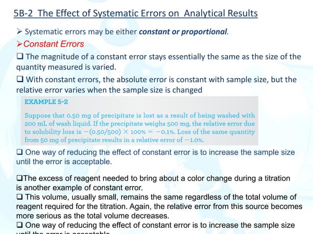 Errors, types of errors found in analytical chemistry | PDF