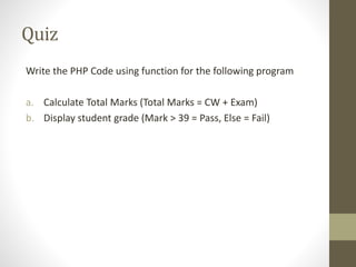 Web Application Development using PHP Chapter 3 | PPTX
