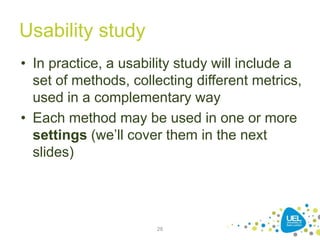 Planning and usability evaluation methods | PPTX