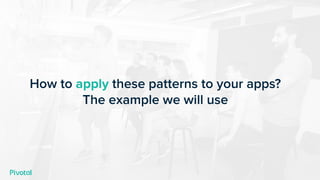How to apply these patterns to your apps?
The example we will use
 