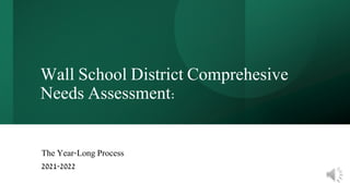 Wall School District Comprehesive
Needs Assessment:
The Year-Long Process
2021-2022
 