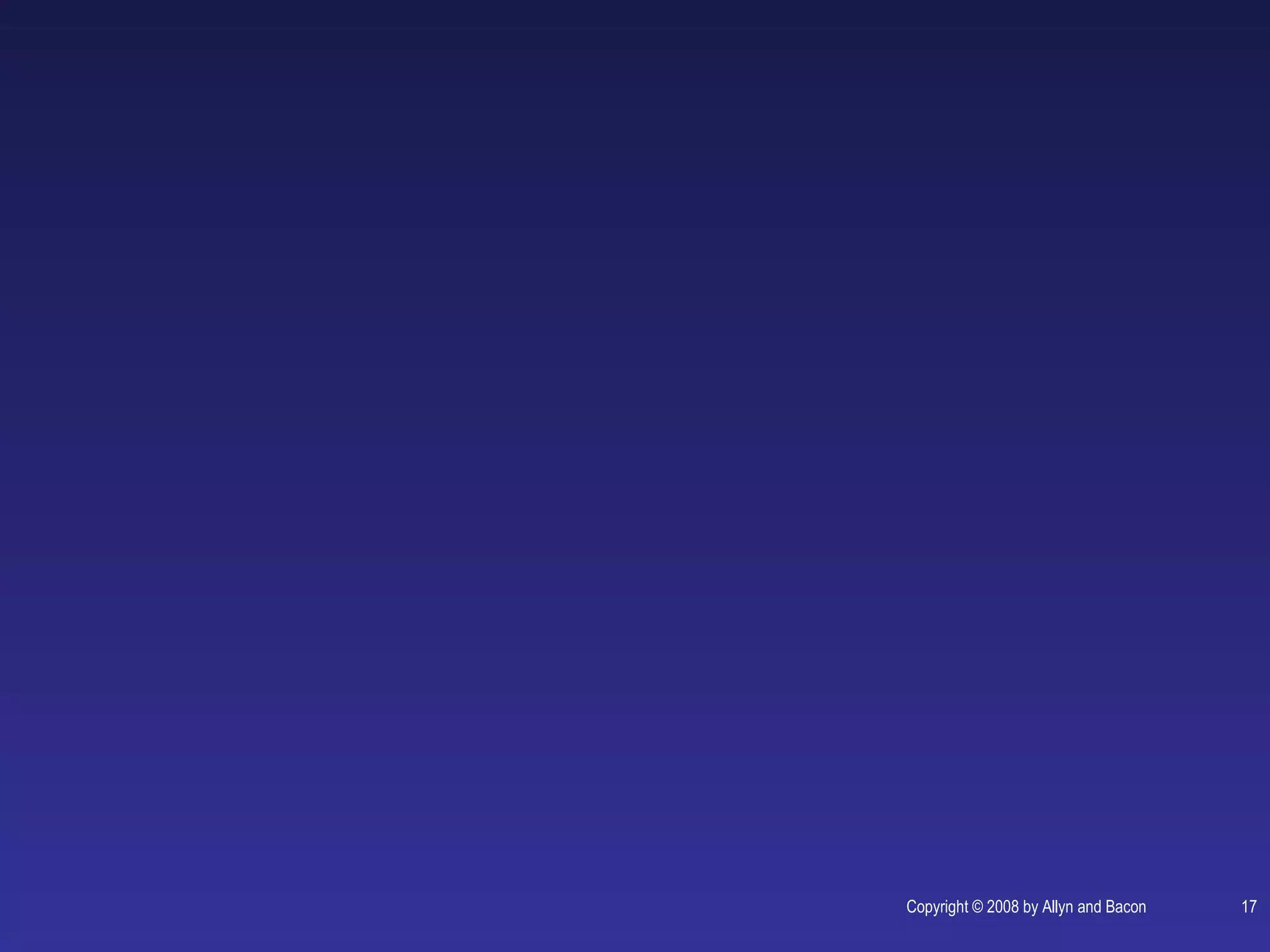 Copyright © 2008 by Allyn and Bacon   17
 