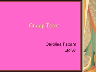 Cnaap Tools Carolina Fabara 6to”A” 