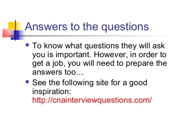 7 answers to the questions