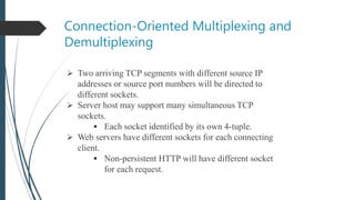 Transport Layer Services : Multiplexing And Demultiplexing