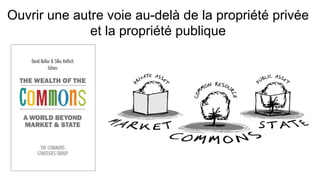 Ouvrir une autre voie au-delà de la propriété privée
et la propriété publique
 