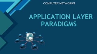 Click to edit Master title style
1
APPLICATION LAYER
PARADIGMS
COMPUTER NETWORKS
 