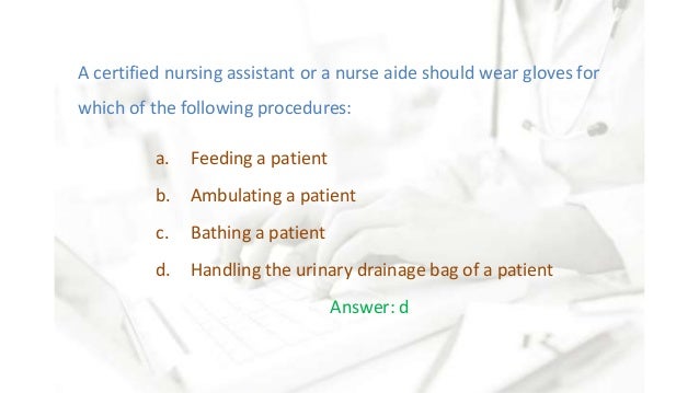 cna test questions and answers