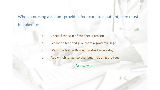 cna test questions and answers 2015