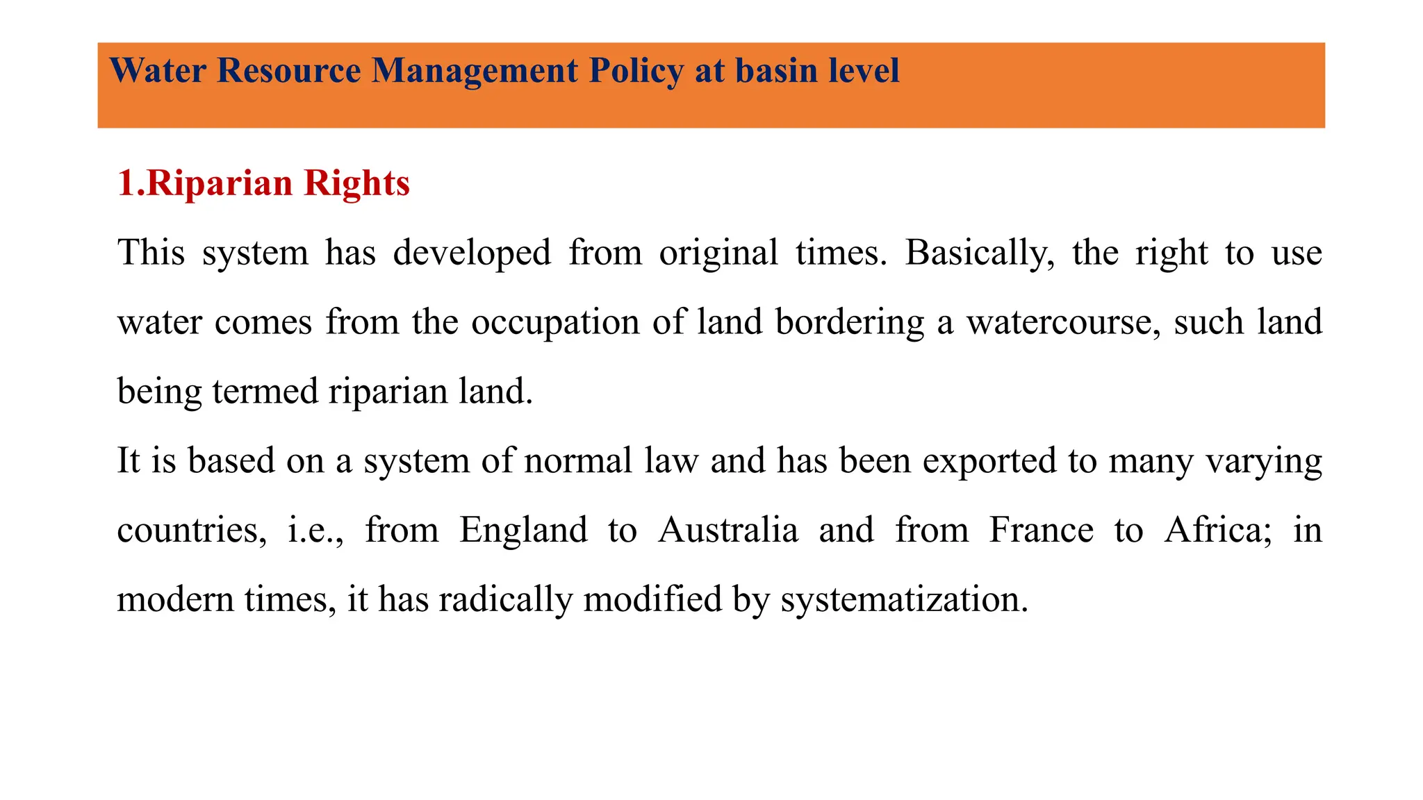 Water Resource Management Policy Water Resources | PPTX