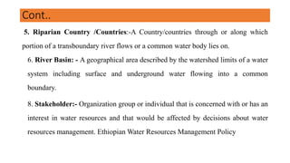 Water Resource Management Policy Water Resources | PPTX