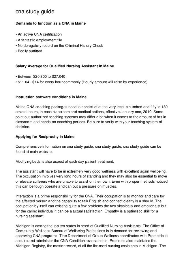 Cna Study Guide Cna Study Guide