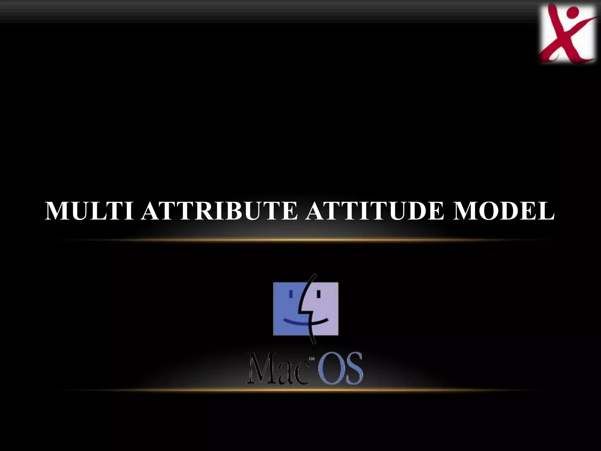 MULTI ATTRIBUTE ATTITUDE MODEL
 