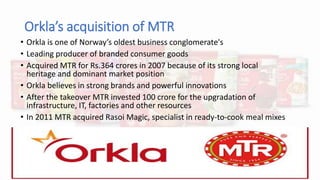 Mtr Foods Ltd History Details Pptx