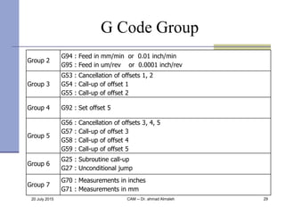 Cnc 3- G code language -hiast Slide 29