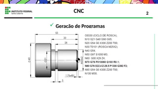 CNC
 Geração de Programas
2
 