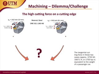 Machining – Dilemma/Challenge
The high cutting force on a cutting edge
?
 