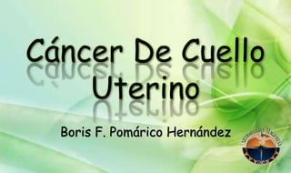 Cáncer De Cuello
    Uterino
  Boris F. Pomárico Hernández
 