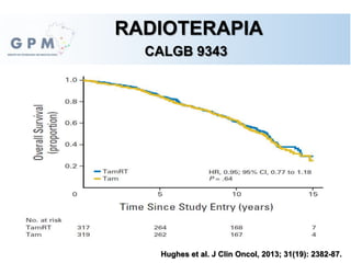 RADIOTERAPIA
CALGB 9343
Hughes et al. J Clin Oncol, 2013; 31(19): 2382-87.
 