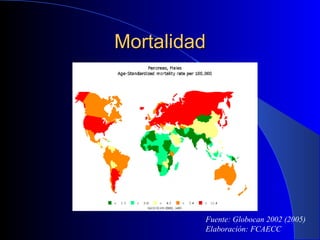 Mortalidad Fuente: Globocan 2002 (2005) Elaboración: FCAECC 