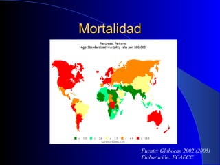 Mortalidad Fuente: Globocan 2002 (2005) Elaboración: FCAECC 