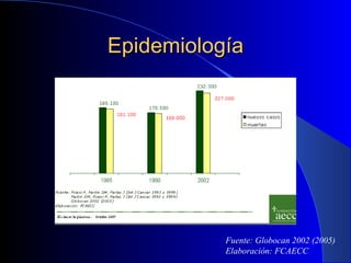 Epidemiología Fuente: Globocan 2002 (2005) Elaboración: FCAECC 
