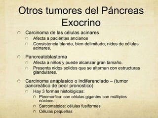Cáncer de páncreas. Pruebas diagnósticas pancreáticas