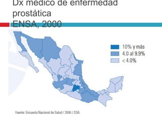 Dx médico de enfermedad
prostática
ENSA, 2000
 