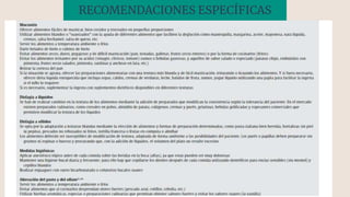 RECOMENDACIONES ESPECÍFICAS
 