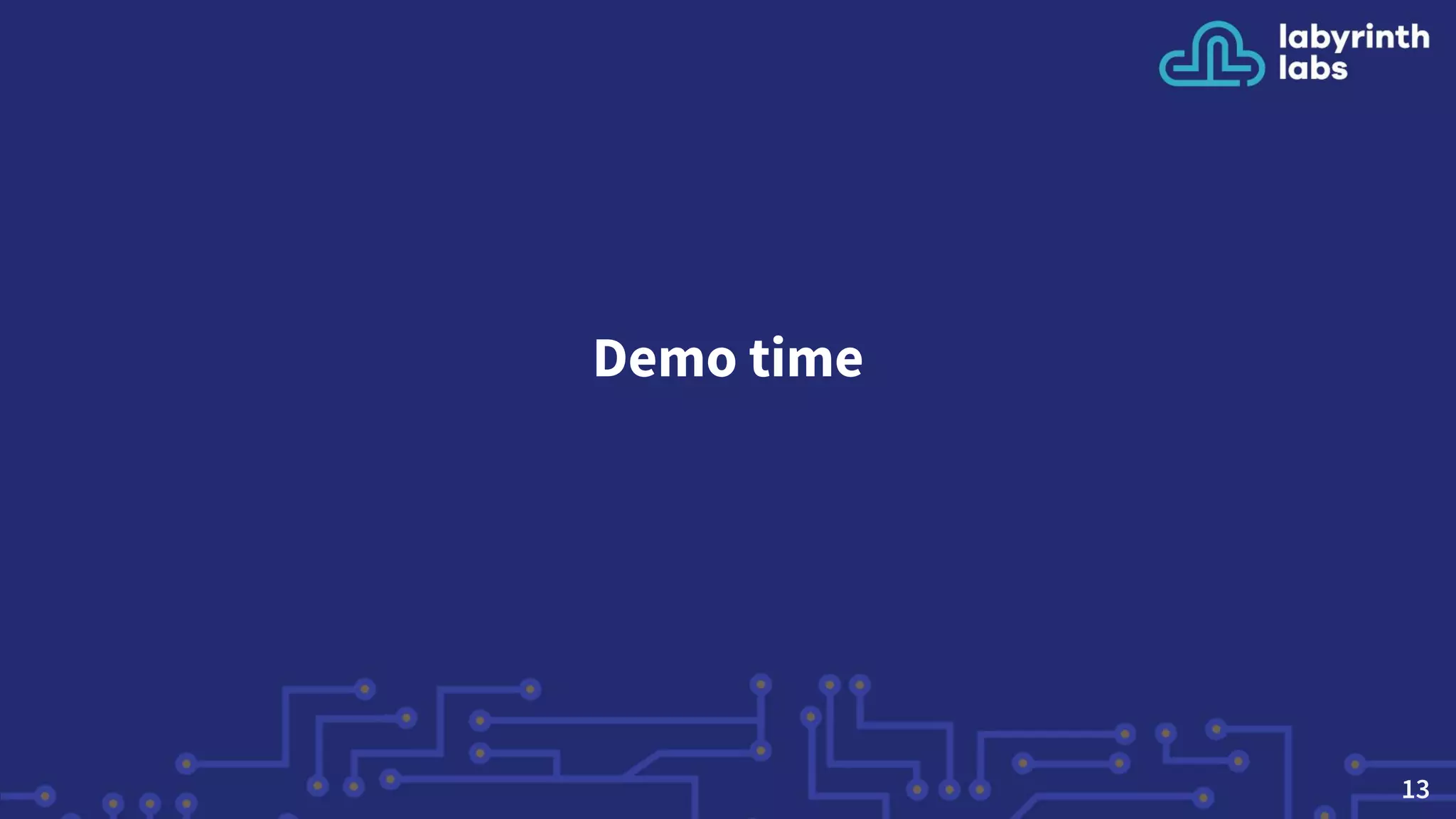 Demo time
13
 
