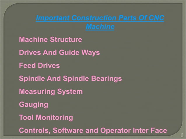 Constructional features of CNC Machines (Drives etc) | PPT