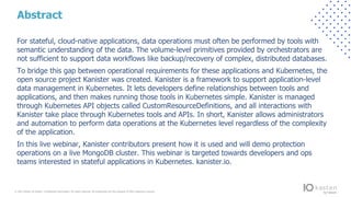 © 2021 Kasten by Veeam. Confidential information. All rights reserved. All trademarks are the property of their respective...