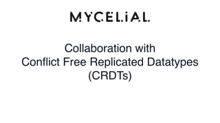 Collaboration with
Con
fl
ict Free Replicated Datatypes
(CRDTs)
 