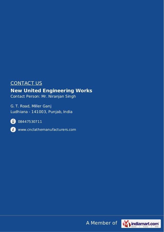 New United Engineering Works, Ludhiana, Metal Lathe Machine New United Engineering Works, Ludhiana, Metal Lathe Machine