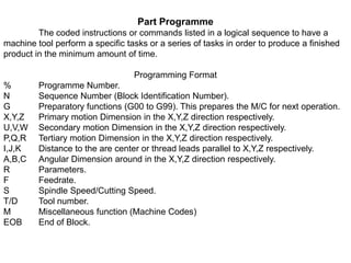 CNC PROGRAMMING FOR BEGAINER Part 1 | PPTX
