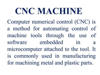 Cnc machines | PPTX