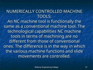Computer Numerical Control Parallel Machine Tools Computer numeric control (CNC) machine tools 1.ppt