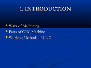 Cnc Milling (Heidenhain ISO) | PPT