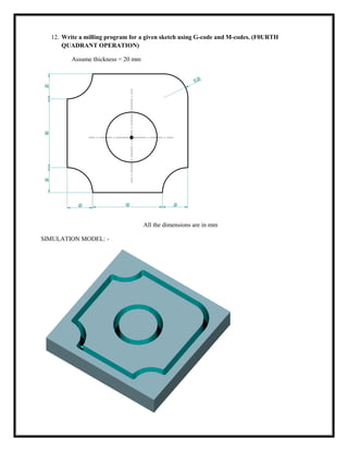 Cnc milling programs | PDF