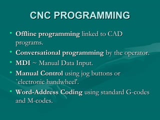 Cnc part programming 4 unit | PPT