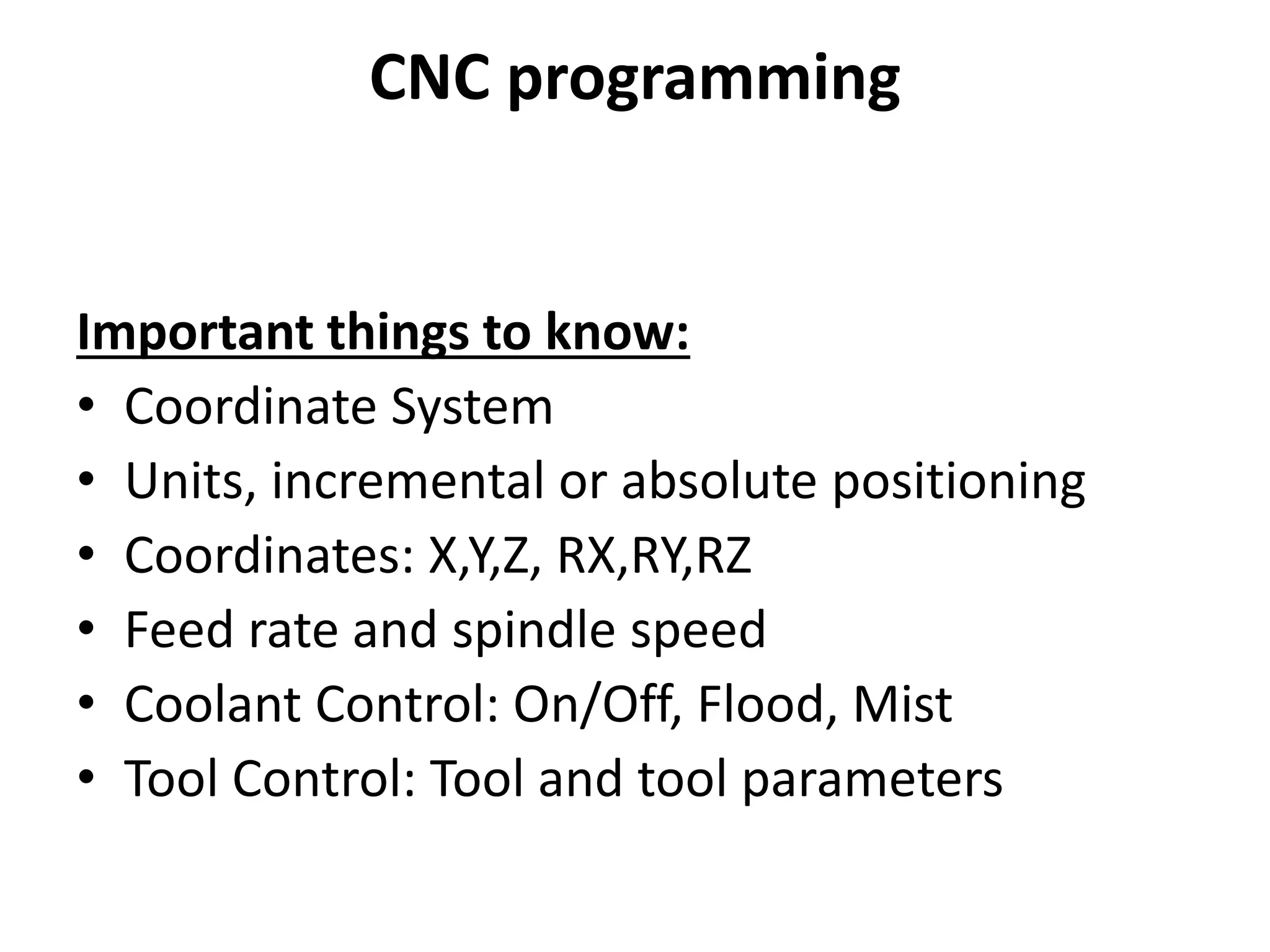 CNC part programming | PPTX