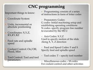 Cnc pgrming seminar- | PPTX