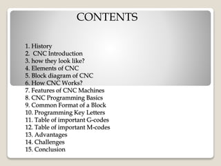 Cnc pgrming seminar- | PPTX | Technology & Computing