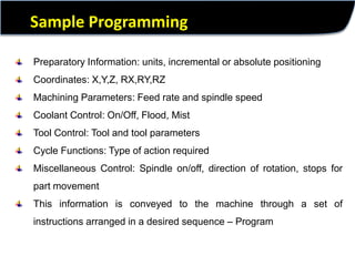 Cnc programming | PPTX